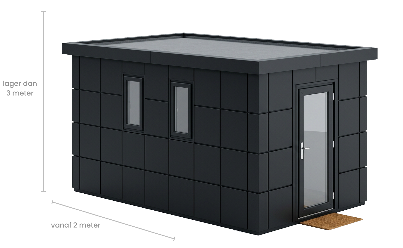 Schuur afmetingen diagram